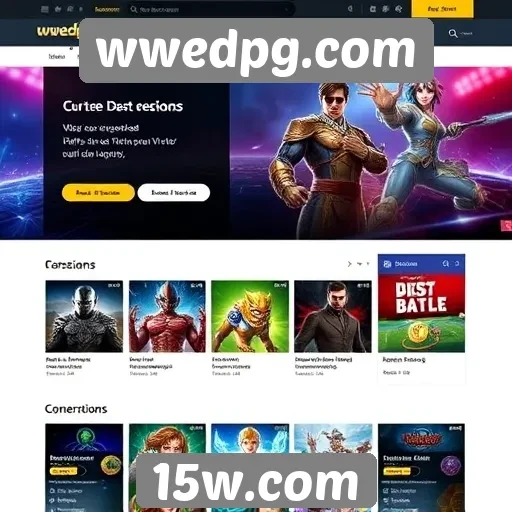 Navegação e design do wwedpg.com