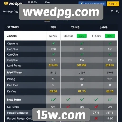 Comparativo entre wwedpg.com e outros sites de jogos